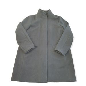 OLD NAVY Women's Oversized Black Wool Blend Zip-Up Coat. Size XL